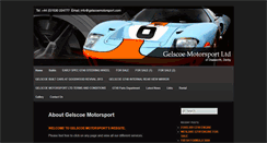 Desktop Screenshot of gelscoemotorsport.com